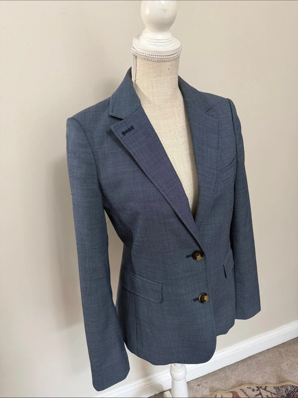 Tory Burch Navy Blue Tailored Blazer